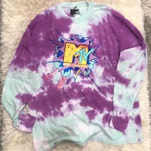 MTV tie dye long sleeve t-shirt